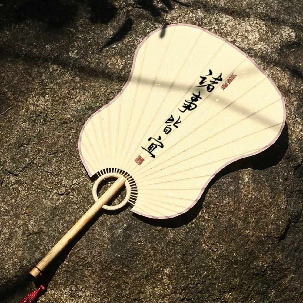 Bamboo Handle DIY Fan Blank DIY Hand Painted Fan Painting Versatile Round Fan