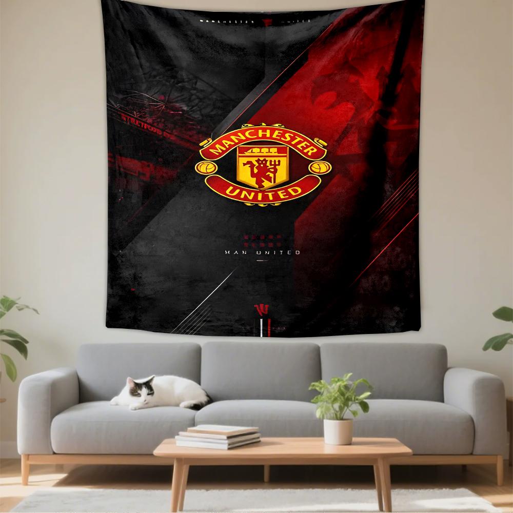 Tapestry Manchester United FC Crest Red Black Logo Poster Wall Hanging