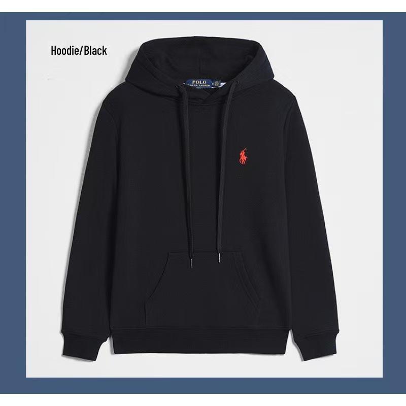 Unisex Haftowany Komplet Bluza z Kapturem i Spodnie – Styl Wiosna/Jesień z Logo Małego Konia