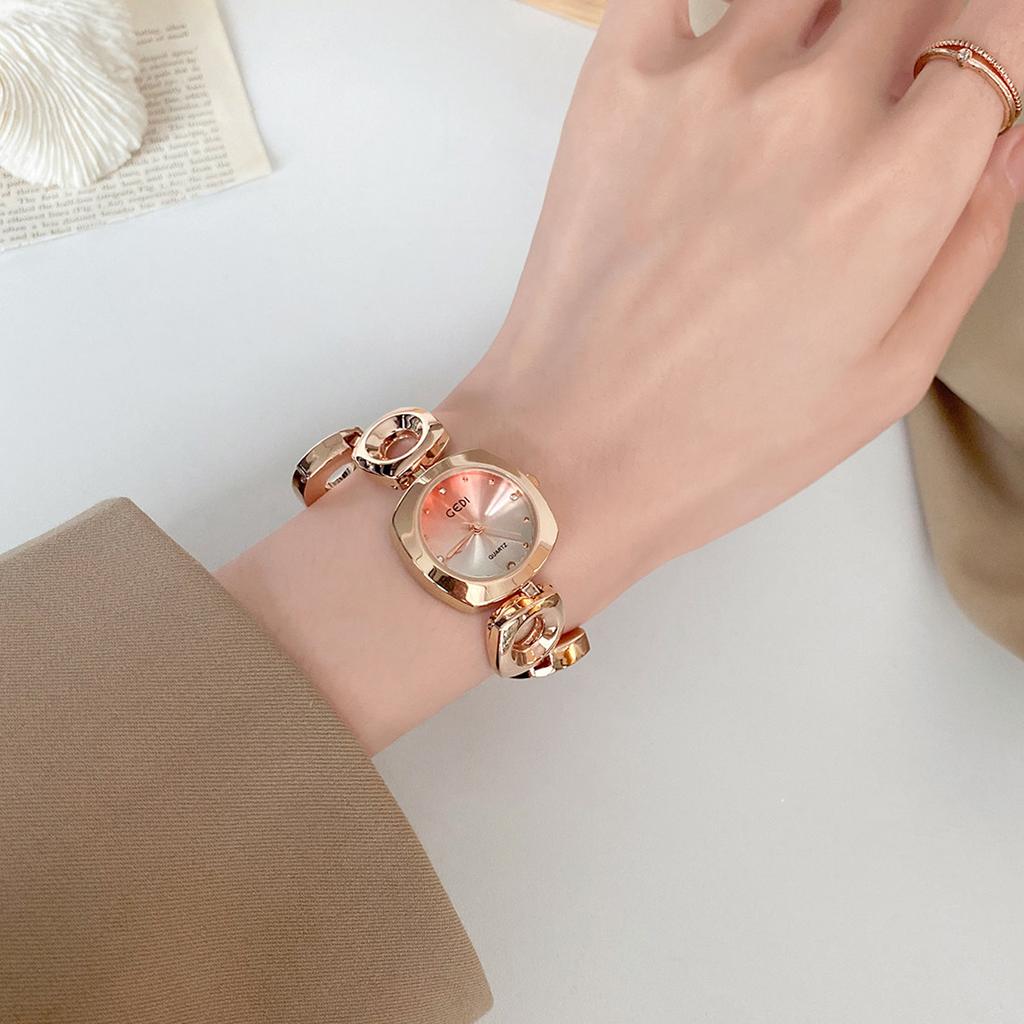 Light luxury High Quality Women's Watch, Design, Irregular Hollow Bracelet, Elegant Quartz Women's Watches, Gift