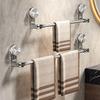 Suction Cup Rotatable Towel Rack: No-Drill, Retractable, Movable Bathroom Storage
