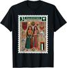 T-shirt da donna con timbro retrò Palestina, bandiera palestinese, Gaza, grafica di solidarietà