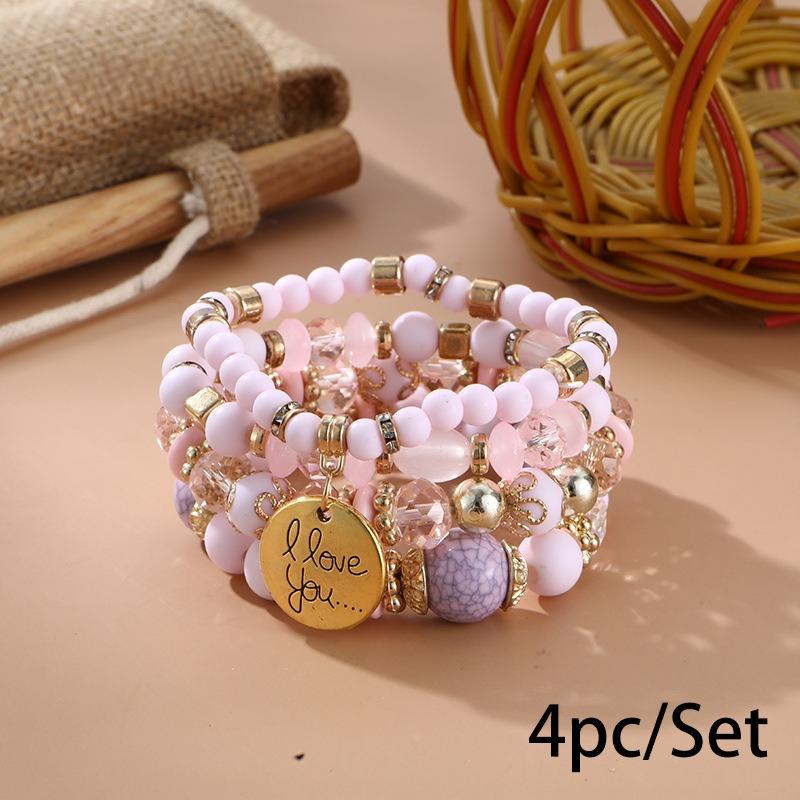 Bohemian bracelet creative tassel multi-layer beaded bracelet