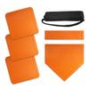 Professional Throw Down Rubber Base Set Exercise Home Plate Baseball Softball Base Set For Pitching Hitting Practice