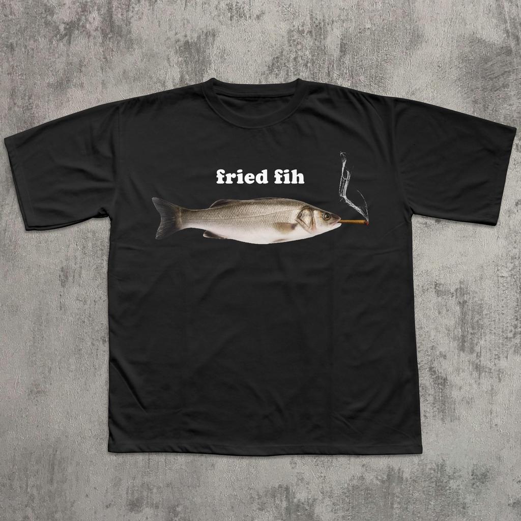 Fried Fih Funny Meme T-shirt, Fish Shirt, Food Shirts, Unhinged Clothes, Silly Tshirt, Inappropriate Tee, Weird Tees, GIft for Him Her