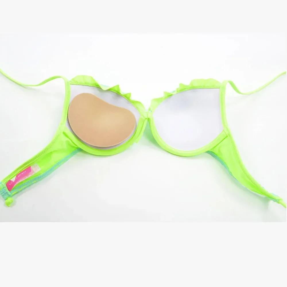 1Pair Women Thicker Breathable Sponge Bra Pad Push Up Padded Bikinis Swimsuit Women Swimwear Bikini Chest Pad Bikini Set bikini