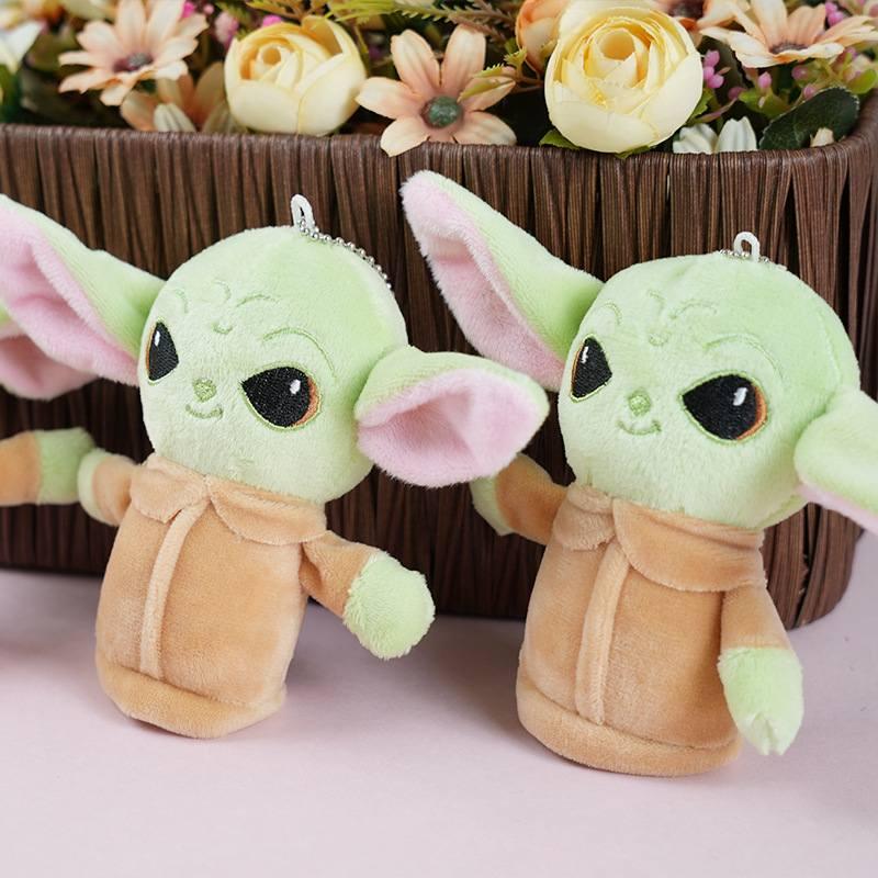 Adorable Yoda Baby Plush Backpack Decoration Soft Stuffed Animal Key Ring For Children Non-cartoon Design