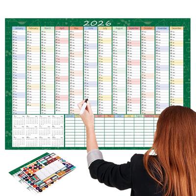 2026 Wall Calendar Full Year Large Size Paper Daily Schedule Planner Sheet Yearly Weekly Annual Planner Target List Home Office