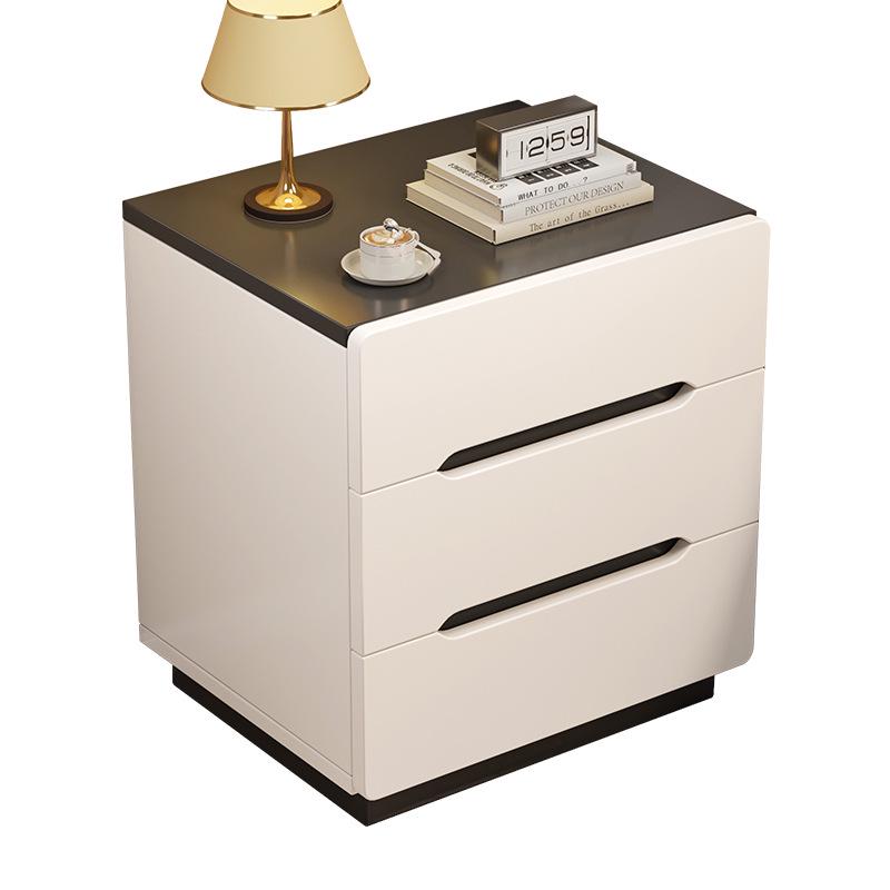 Luxury Nordic Bedside Table with Multi-Layer Shelves and Storage Drawers