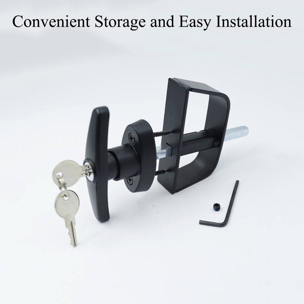 1pc T-Shaped Handle Lock Garage Lock Door Handle Zinc Alloy Anti-theft Lock T Handle Rear Campervan Door Lock Furniture Hardware