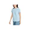 Skechers Round Neck Quick-Dry Cool Casual Short Sleeve T-Shirt Women Tops Ice-Blue P225W156-03ZS