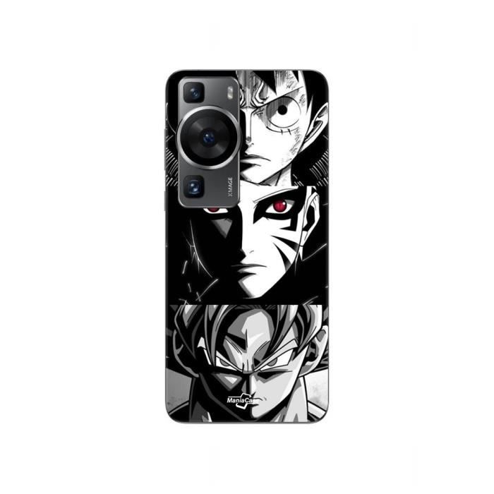 Coque - Maniacase - Huawei P60 - Anime manga - Noir et blanc - Souple blanc