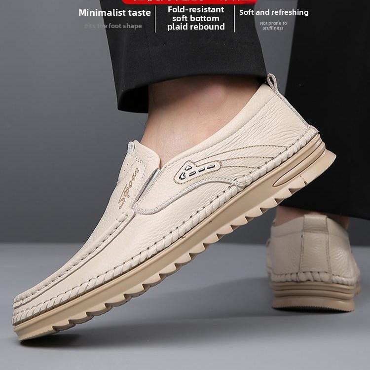 Designer Slip-on Herren Kleid Loafers Frühling Herbst Weiche Sohlen Männliche Fahrschuhe Mode Einfarbige Lederschuhe Männlich