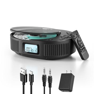FELEMAN Portable CD Player with Bluetooth 2000mAh Rechargeable CD Sleep LED Dustproof Clear Bluetooth and Music Language and Fetal Education Built-in