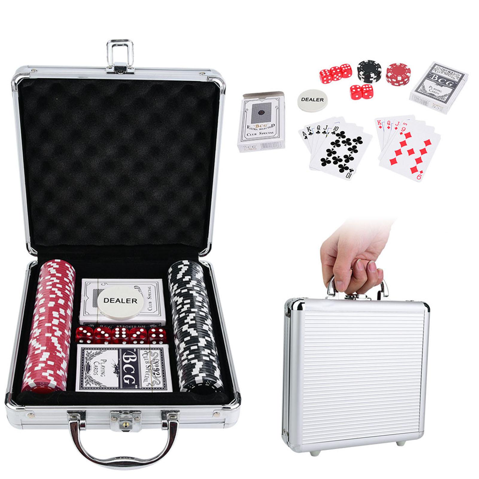 Набор фишек Texas Cards Покерные игральные кости Наборы колод Набор аксессуаров для игры в казино 100 шт.