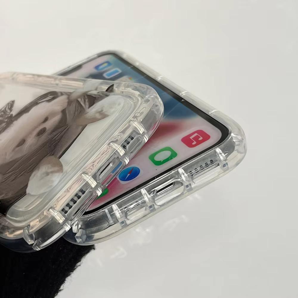 Funny Bag Cat Pattern Clear Phone Case For iPhone 17 Pro Max 16 15 14 13 12 11 Pro Max X XR15 Plus 16E 17Air Bumper Cover