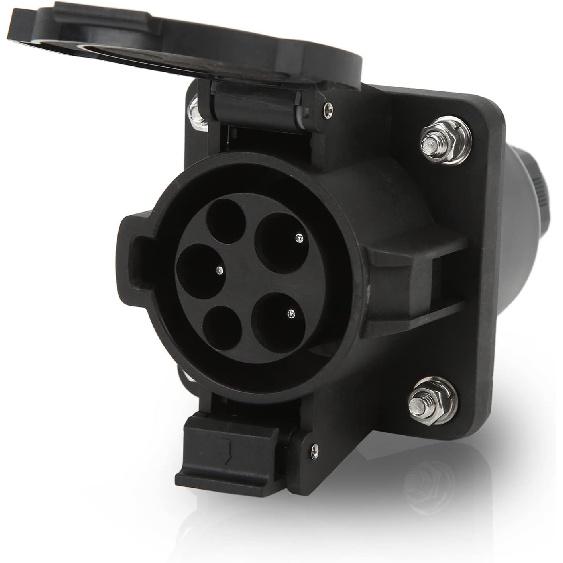 Acouto Type 1 EV Socket Energy Vehicles AC Socket Holder Level 2 Single Phase 240V 16A 32A Universal CE TUV SAE J1772 Approved
