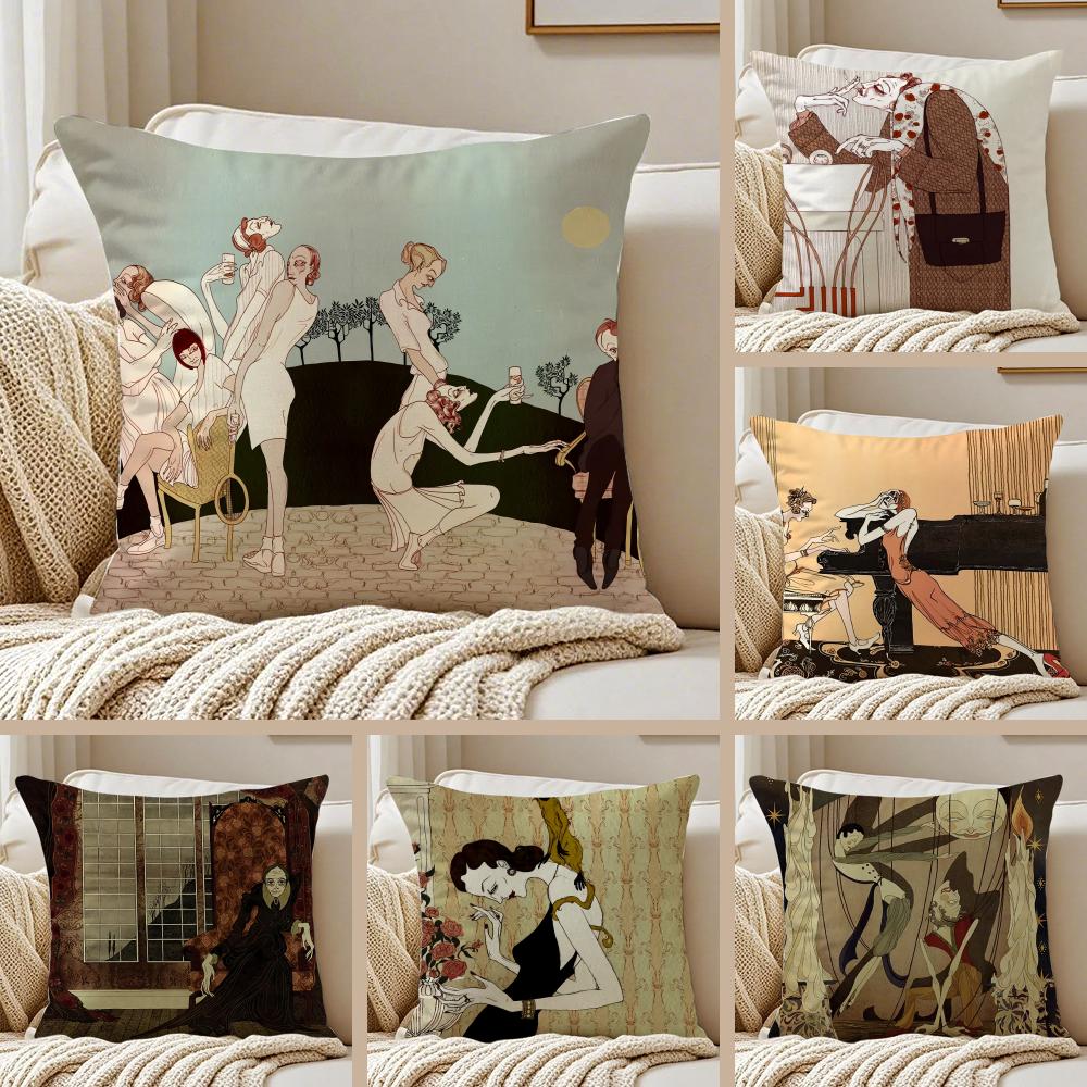 SStrange SStories Cushion Cover Pillowcase Antidustmite living Room Sofa Decor Cushion Room