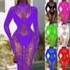 Flirtatious Women's See Through Romper Fishnet Mesh Bodysuit Stocking Tights