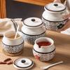 CCKO Ceramic Seasoning Jar with Spoon and Lid