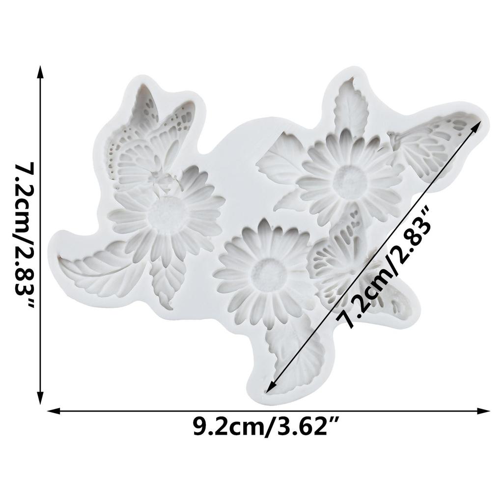 Daisy Flower Silicone Mold Butterfly Fondant Molds Cake Decorating Tools Theme Cake Dessert Decorated Chocolate Candy Mold