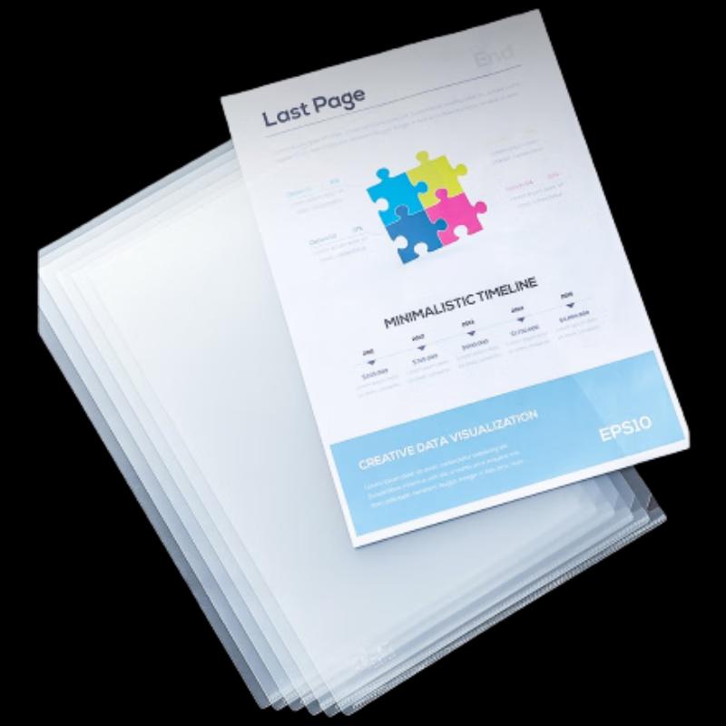Deli A4 Transparent File Folder Pockets (10-Pack)