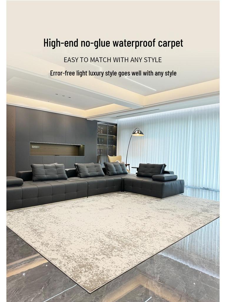 Waterproof Italian Luxury Minimalist Rug for Living Room, Bedroom, or Sofas