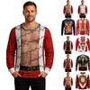 Pulover Unisex Amuzant cu Gât Rotund, Mânecă Lungă, Pulover Casual, Top Tricotat Original pentru Purtare Zilnică