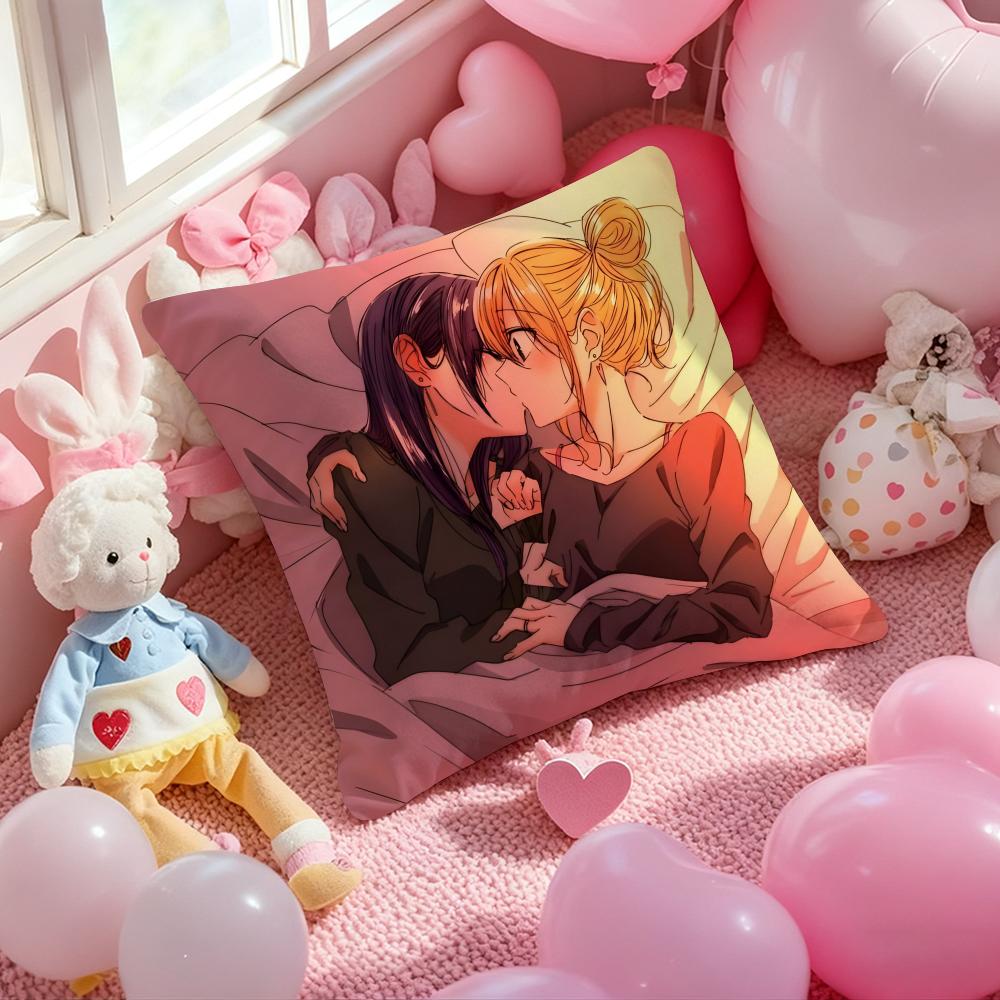 Anime Hot C-Citrus Cushion Cover Pattern Printed Pillowcase for Living Room Sofa Cushion Cover & Bedroom Decor
