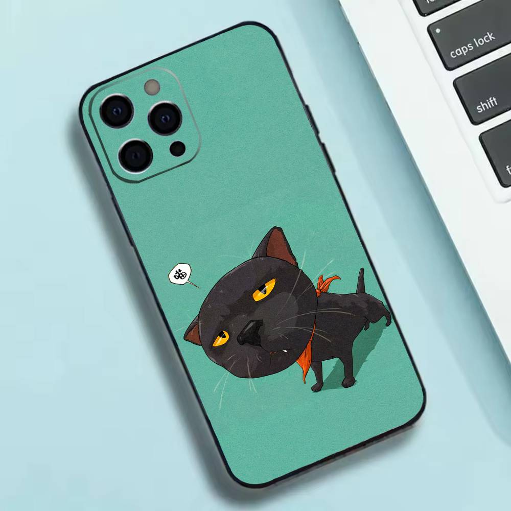 Cute Cat Couple Patterns Phone Case Silicone Soft For IPhone 17 16 15 14 13 12 11 X XR Plus Pro Max Plus