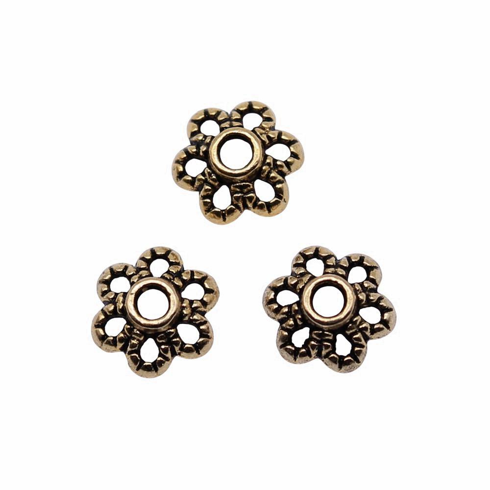 Multi Color Swirl Flower Bead Caps Spacer Beads For Jewelry Making Components