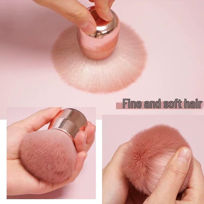 Retractable Mushroom Head Makeup Brush - Loose Powder, Blush, Foundation, Setting Brush