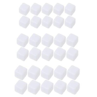 10 Stück Acryl Würfel 6-seitig Weiß Leerer Würfel Lehrmittel Spielzubehör