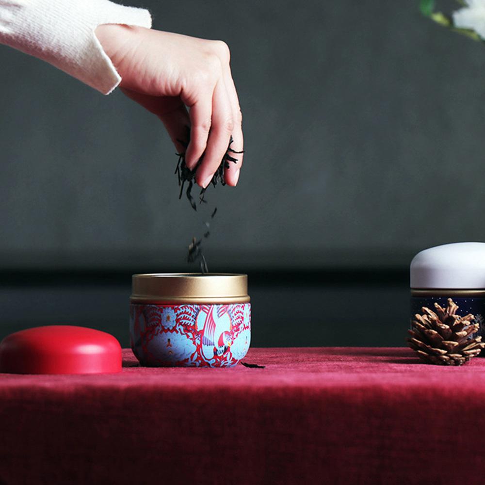 Iron Sealed Storage Container Kitchen Household With Lid Tea Jar Teaware Tea Box Candies Can