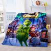 Christmas Gift Comedy Movie How the Grinch Stole Christmas Blanket Home Warming, Four Season Bed Decoration Sofa Cover Flannel Throwing Blanket K11