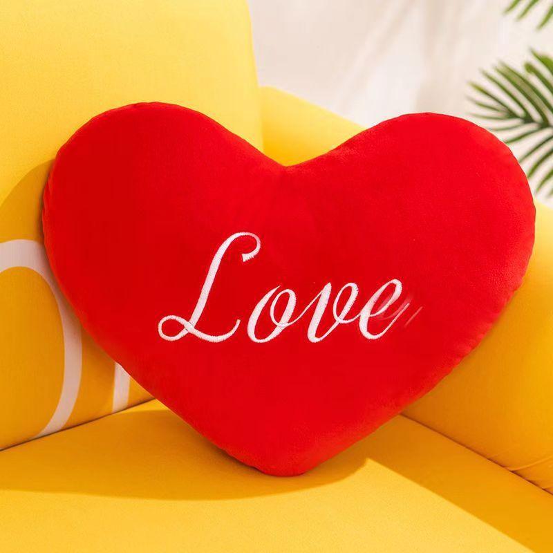 Cute Heart-shaped Plush Pillow For Girls Decorative And Soft Gift For Qixi Festival