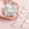 20Pcs Self-Adhesive Clips Plastic Clear Wall Clips Sticky Hanging Photo Clips Poster Clips For Office Home Poster Photo