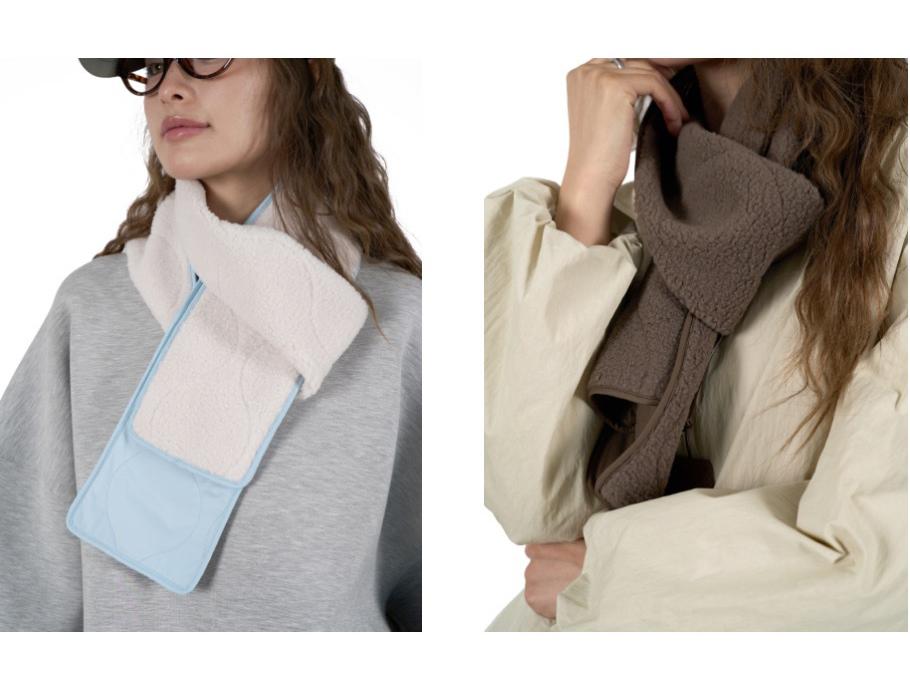 Louvre Lambswool Patchwork Scarf - Warm & Comfortable, Japanese Fashion for Autumn/Winter