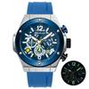 BORUSE Casual men's watch hands Quartz men's watch Large dial large digital men's watch glow-in-the dark men's watch silicone strap