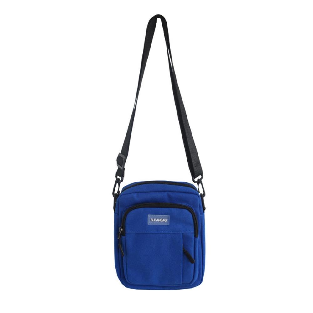 Square Canvas Crossbody Bag Nylon Sports Phone Bag Casual Men's Shoulder Bag Male