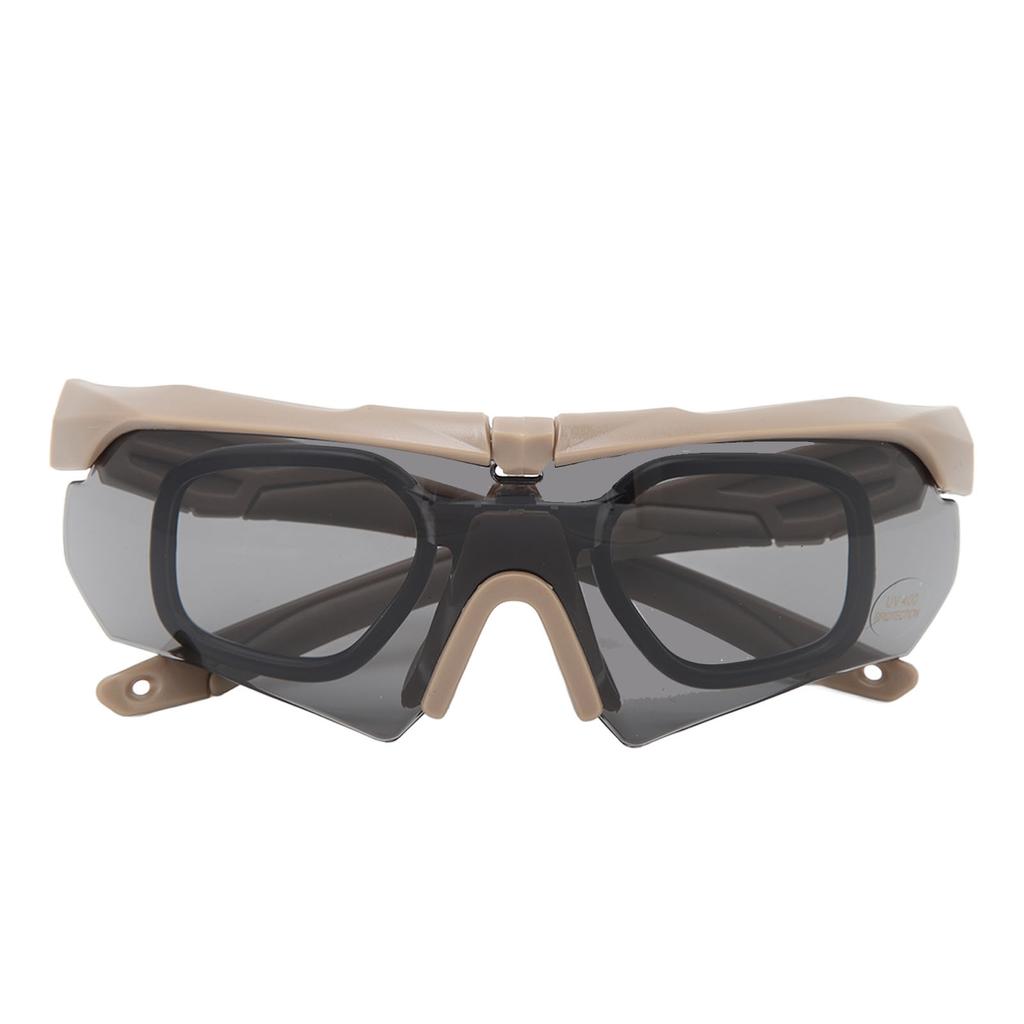 Skjutglasögon UV-skyddande Utomhus Militärglasögon Vind- Dammsäkra Halvram Motorcykelglasögon Ögonskydd för