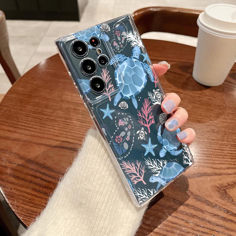 Little Flower Print Phone Case For Samsung Galaxy S26 S25 S24 S23 Ultra S22 Plus S24 S21 FE S25 Edge Clear Shockproof Soft Cover