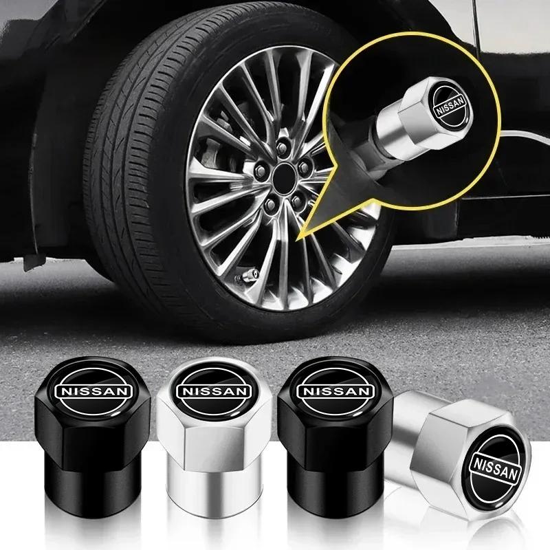 For Nissan GFJ33Car Wheel Tire Valve Caps Air Stem Covers Accessories For Nissan Qashqai X J10 J11 Trail Tiida Teana Skyline Juke X-trail Almera
