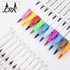 Water-soluble Drawing Tools Markers Set, with Brush And Fine Point Tips, Washable Professional Ink Supplies, for Hand-Drawn Creation Art Practice