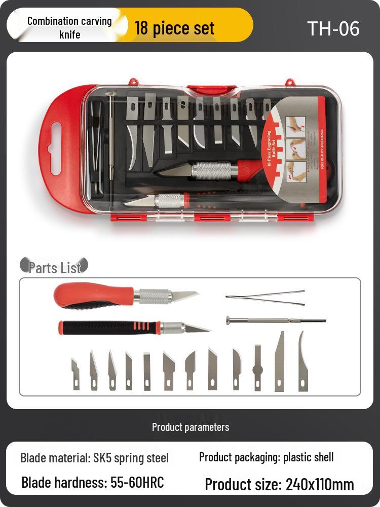 Handmade Carving Knife & Stamp Set for DIY Paper, Fruit, and Vegetable Engraving