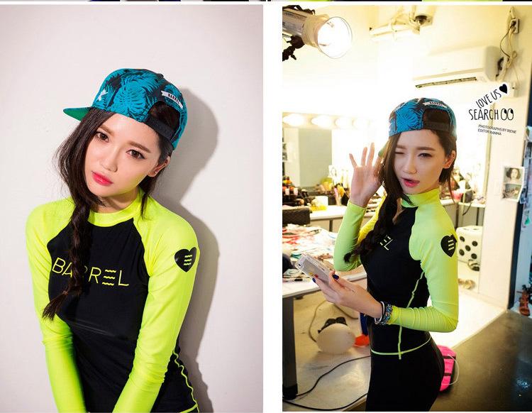 Korean Style Women's Jellyfish Diving Suit - Slim Fit, Sun Protection, Quick-Dry Long Sleeve for Snorkeling