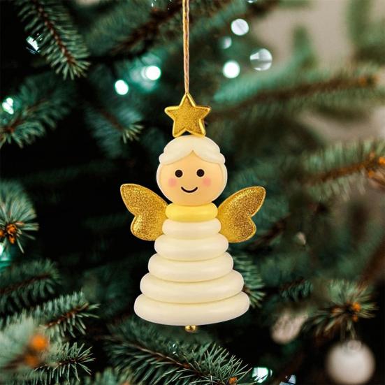 Yousheng DIY Button Christmas Ornament Kit Christmas Buttons Ornament Making Set Hand-Assembled Snowman/Santa/Angel Button Crafts for Xmas Tree