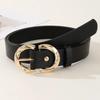 Waist Decoration Fashion Versatile Leather Stylish Belt Casual Luxury Design Slide Buckle Belt Simple Waistband For Women Girl