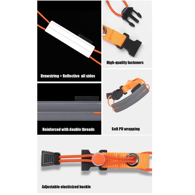 Reflective Strap Leg Band Reflective Tape Straps For Clothing Adjustable Night Walking Accessories For Running Jogging Outdoor