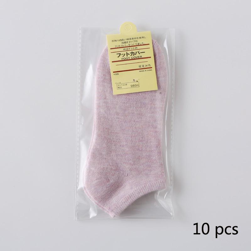 10 Paires de Chaussettes pour Femmes de Couleur Unie Emballées Individuellement Chaussettes pour Dames de Couleur Unie Emballage Sac Opp Chaussettes Cadeaux Accessoires pour Femmes